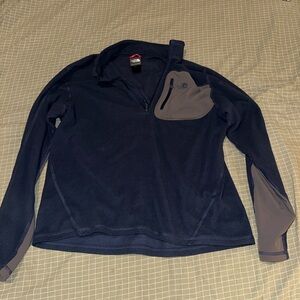 The North Face Navy Quarter Zip Fleece Large
